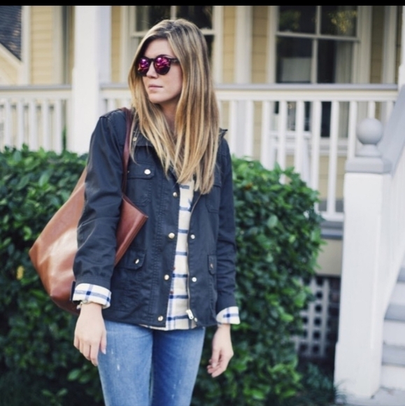 Jcrew J. Crew Downtown field utility jacket Fall Autumn XS navy - Picture 1 of 16